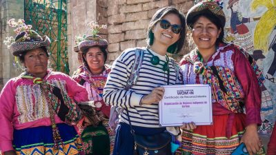 PeiYao Chen, President and CEO of Global Fund for Women, and grantee partners in Peru